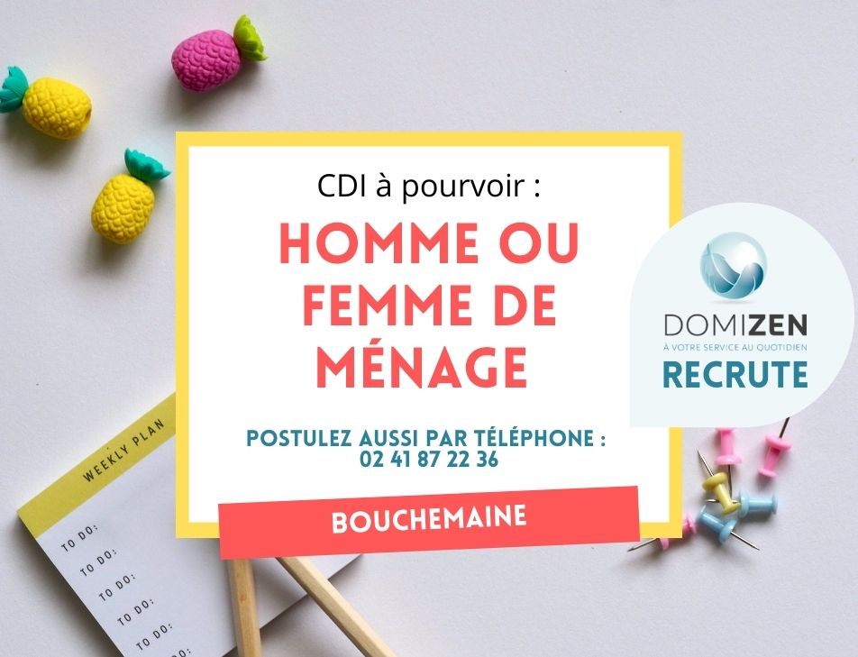 Femme de ménage à Bouchemaine