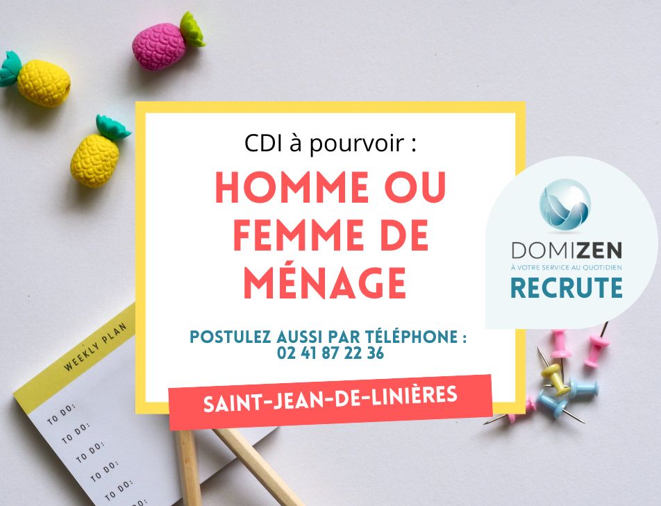 emploi ménage Saint-Jean-de-Linières